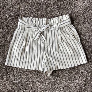 Zara striped paperbag shorts